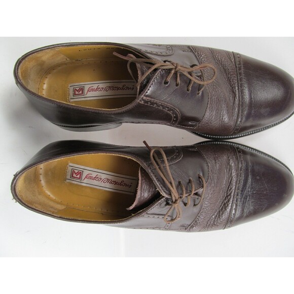 Sandro Moscoloni Louis Leather Derby Cap toe Mens Shoes Size US 8 Spain - Picture 10 of 12